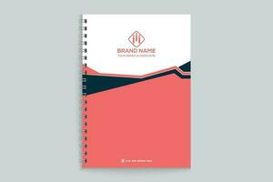 Clean style modern notebook cover template vector