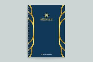 Corporate notebook cover template vector