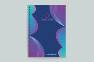 Gradient  notebook cover template vector