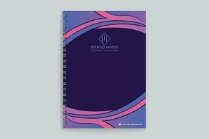 Gradient  notebook cover template vector