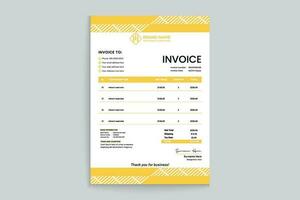 Professional invoice template design vector