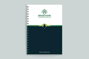 Clean minimal notebook cover design vector