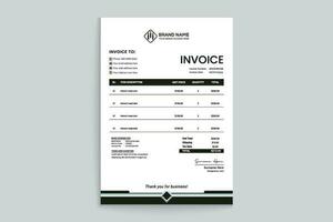 Clean minimal invoice design template vector