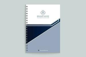 Clean minimal notebook cover design vector