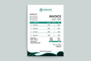 Modern invoice design vector