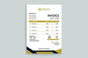 green shape invoice design vector