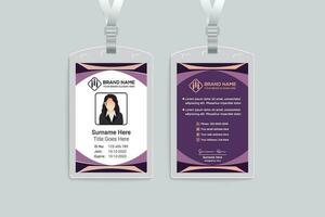 Corporate id card template vector