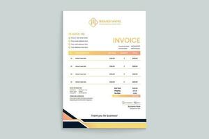 Elegant and modern invoice design vector