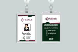 Corporate  black color id card design vector