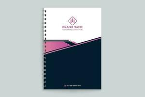 Simple notebook cover template vector