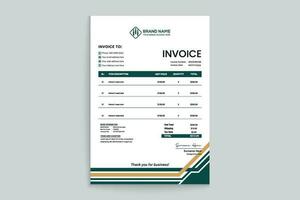 Professional invoice mockup vector