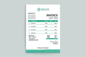 Professional invoice mockup vector