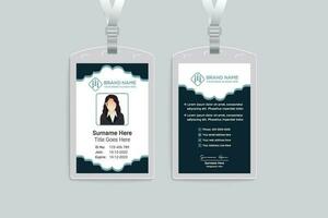 Clean minimal id card design vector