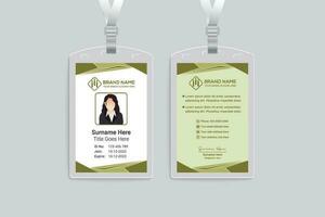 Professional id card mockup vector