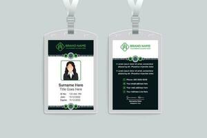 black id card design vector