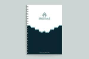 Clean corporate notebook cover template vector