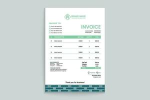 Clean minimal invoice design template vector