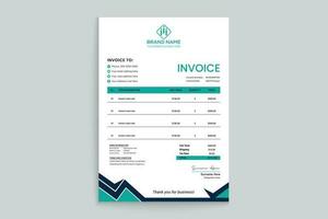 Professional invoice mockup vector