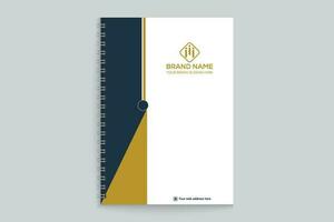 Clean minimal notebook cover design vector