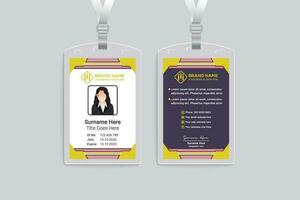 modern id card design template vector