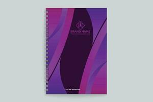 Gradient  notebook cover template vector