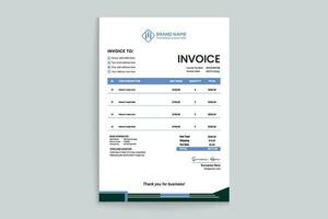 Professional invoice template design vector