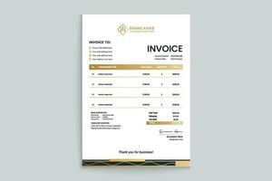 Modern invoice design vector