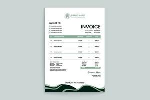 Professional invoice mockup vector