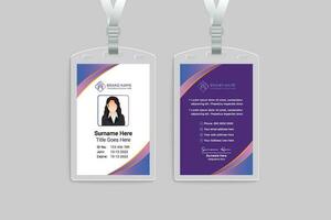 Clean minimal id card design vector