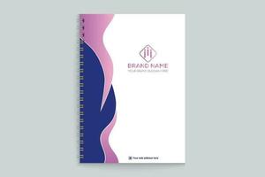 Gradient  notebook cover template vector