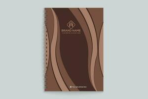 Corporate notebook cover template vector