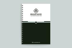 notebook cover design template vector