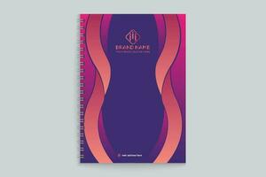 Gradient  notebook cover template vector