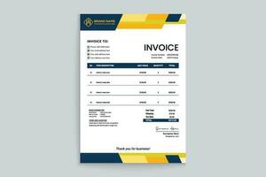 Elegant and modern invoice design vector