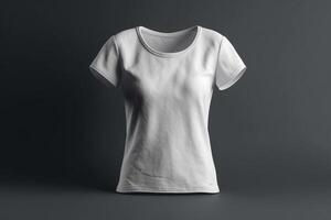 Versatile and Practical, 3D Empty White T-Shirt Mockup for Any Design,3d render AI Generated photo