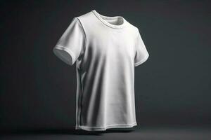 de uso múltiple atuendo, 3d vacío blanco camiseta Bosquejo para ninguna ocasión, 3d hacer ai generado foto