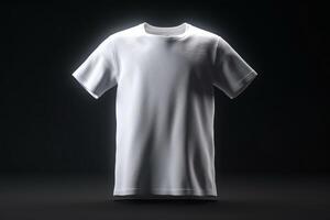 All-Purpose Attire, 3D Empty White T-Shirt Mockup for Any Occasion,3d render AI Generated photo