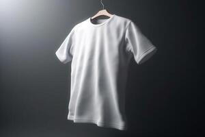 Pure and Simple, 3D Empty White T-Shirt Mockup with Clean Lines,3d render photo