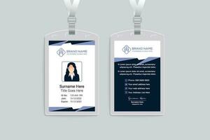 black id card design vector