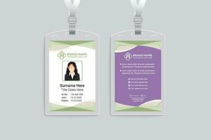 Corporate id card template vector