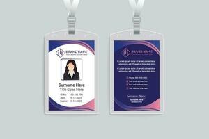 Corporate id card template vector