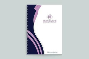 Modern professional notebook cover design vector