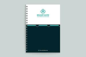 Clean minimal notebook cover design vector