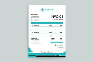 Professional invoice mockup vector