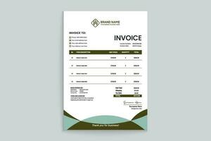 Professional invoice template design vector