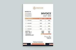 Professional invoice mockup vector