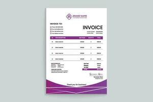 Modern invoice design vector