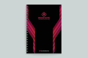 moderno profesional cuaderno cubrir diseño vector