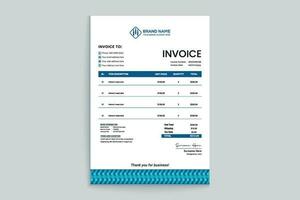 Clean minimal invoice design template vector