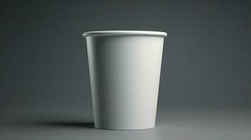Use this blank paper cup mockup to bring your ice cream brand to life AI Generated photo